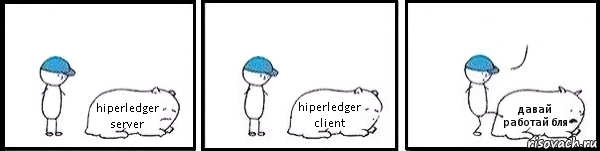 hiperledger
server hiperledger
client давай работай бля , Комикс   Работай