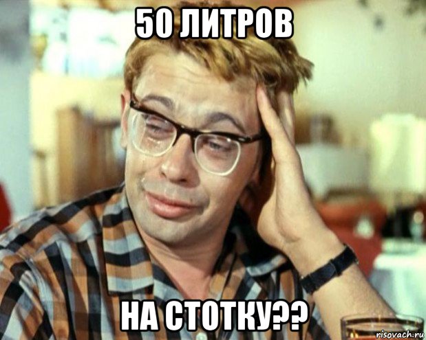 50 литров на стотку??, Мем Шурик (птичку жалко)