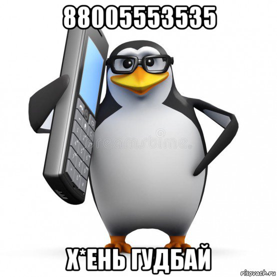 88005553535 х*ень гудбай, Мем  88005553535