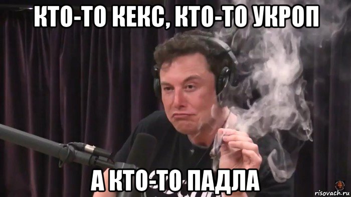 кто-то кекс, кто-то укроп а кто-то падла, Мем Илон Маск