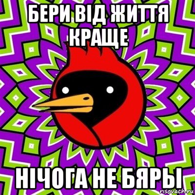 бери від життя краще нічога не бяры, Мем Омская птица