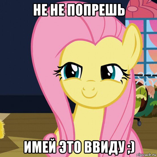 не не попрешь имей это ввиду ;), Мем  Mem Fluttershy