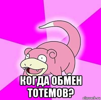  когда обмен тотемов?, Мем слоупок