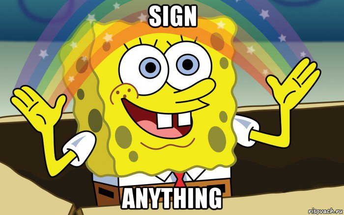 sign anything