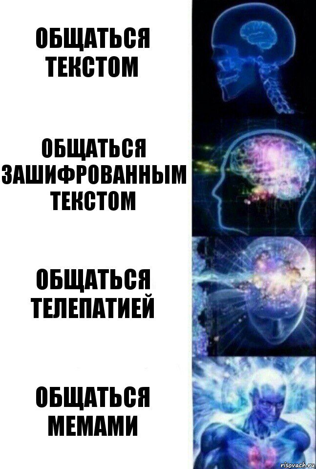 Общаться текстом общаться зашифрованным текстом общаться телепатией общаться мемами, Комикс  Сверхразум