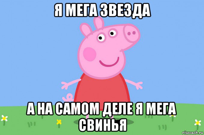 я мега звезда а на самом деле я мега свинья, Мем Пеппа