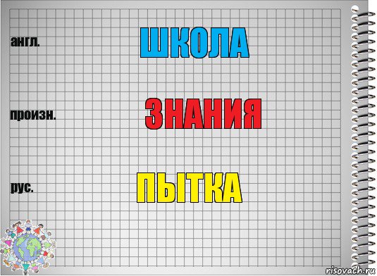 Школа Знания Пытка, Комикс  Перевод с английского