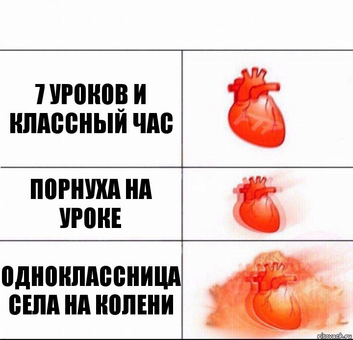 7 УРОКОВ И КЛАССНЫЙ ЧАС ПОРНУХА НА УРОКЕ ОДНОКЛАССНИЦА СЕЛА НА КОЛЕНИ, Комикс  Расширяюшее сердце