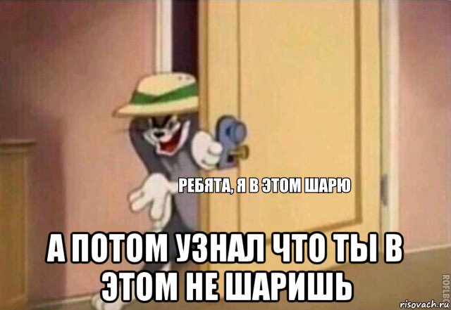  а потом узнал что ты в этом не шаришь, Мем    Ребята я в этом шарю