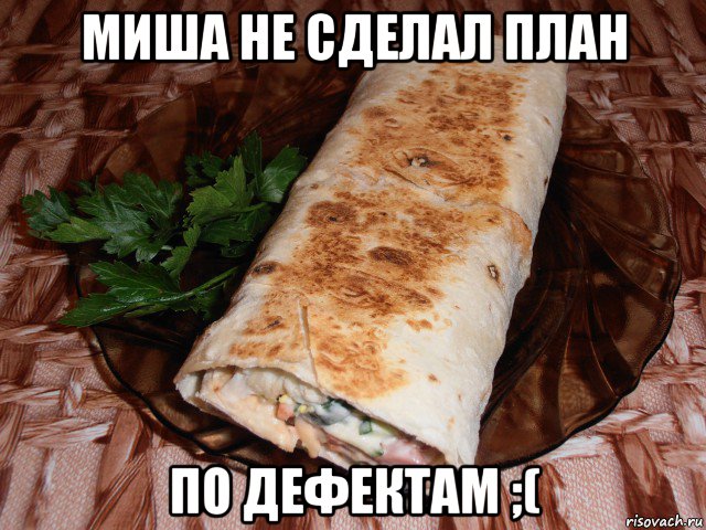 миша не сделал план по дефектам ;(