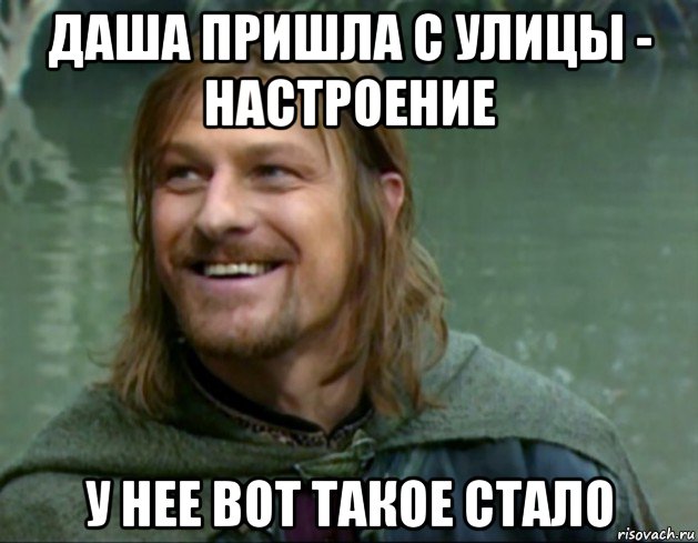 даша пришла с улицы - настроение у нее вот такое стало, Мем Тролль Боромир