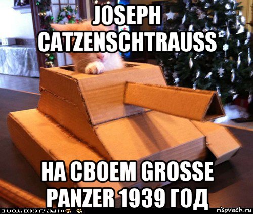 joseph catzenschtrauss на своем grosse panzer 1939 год, Мем Котэ танкист