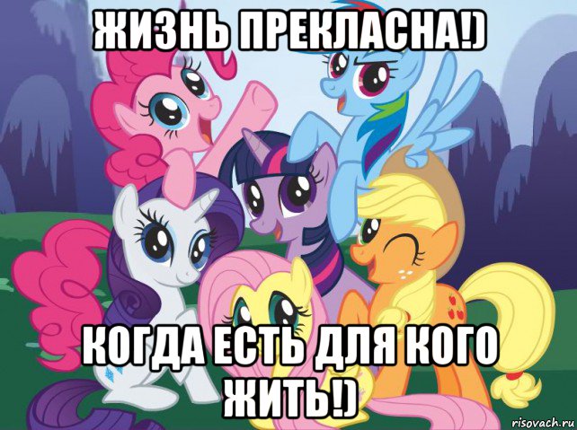 жизнь прекласна!) когда есть для кого жить!), Мем My little pony