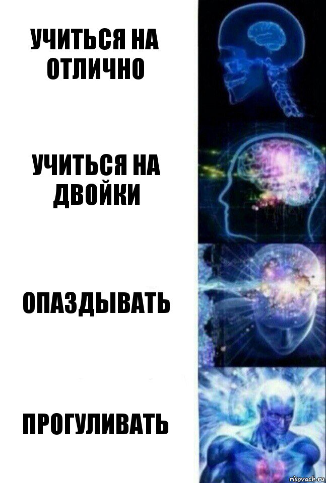 учиться на отлично учиться на двойки опаздывать прогуливать, Комикс  Сверхразум