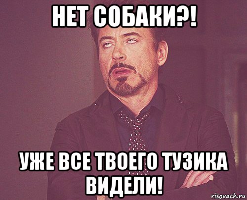 нет собаки?! уже все твоего тузика видели!, Мем твое выражение лица