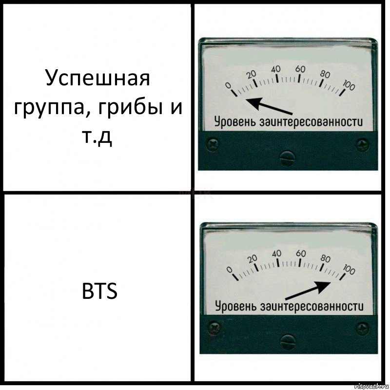 Успешная группа, грибы и т.д BTS