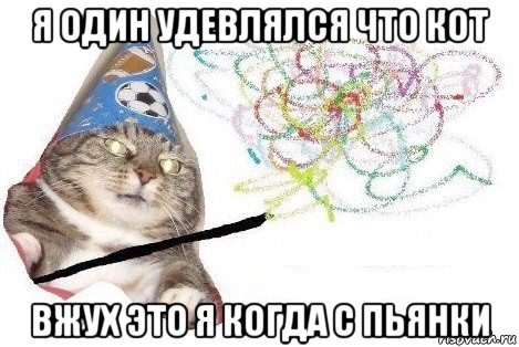 я один удевлялся что кот вжух это я когда с пьянки, Мем Вжух