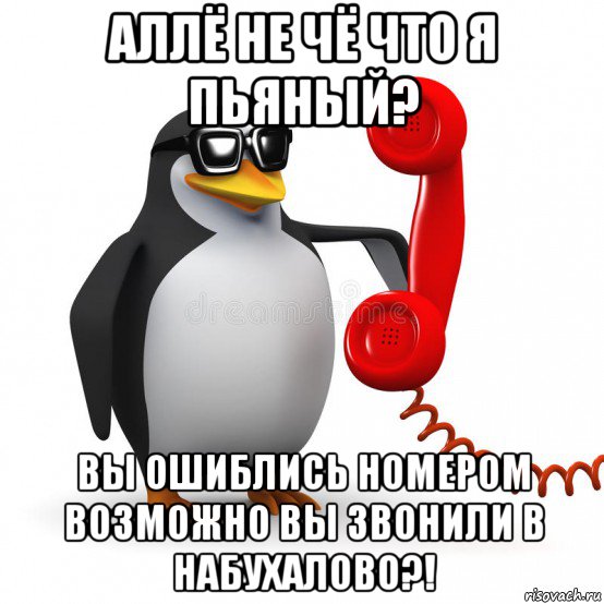 аллё не чё что я пьяный? вы ошиблись номером возможно вы звонили в набухалово?!