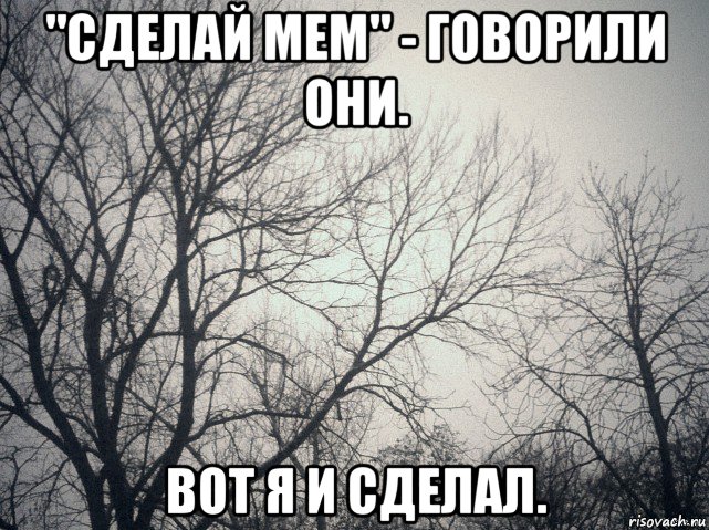 "сделай мем" - говорили они. вот я и сделал., Мем  будет весело говорили они