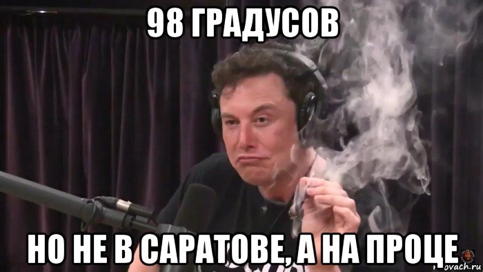 98 градусов но не в саратове, а на проце, Мем Илон Маск