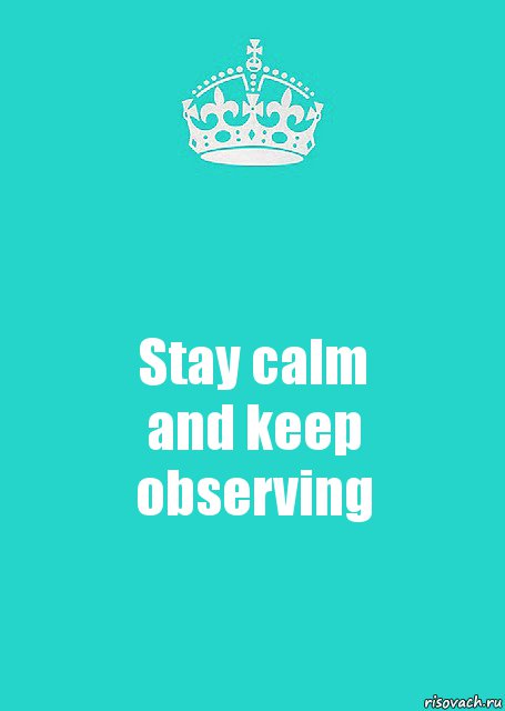 Stay calm
and keep
observing, Комикс  Keep Calm 2