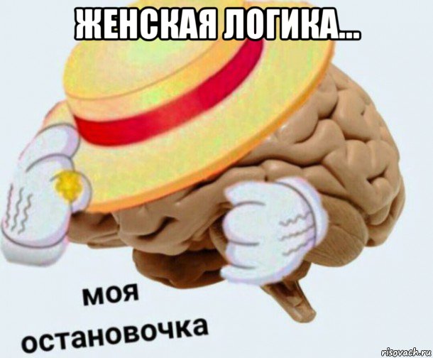 женская логика... , Мем   Моя остановочка мозг