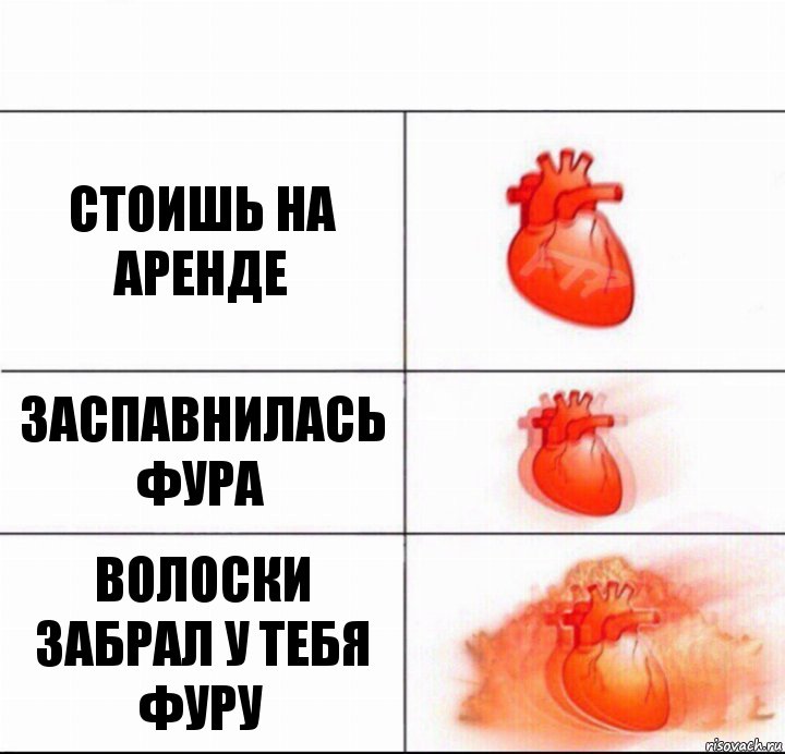 Стоишь на аренде Заспавнилась фура Волоски забрал у тебя фуру, Комикс  Расширяюшее сердце