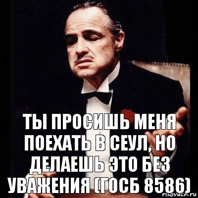 Ты просишь меня поехать в Сеул, но делаешь это без уважения (ГОСБ 8586), Комикс Дон Вито Корлеоне 1