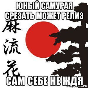 юный самурая срезать может релиз сам себе не ждя, Мем Хокку