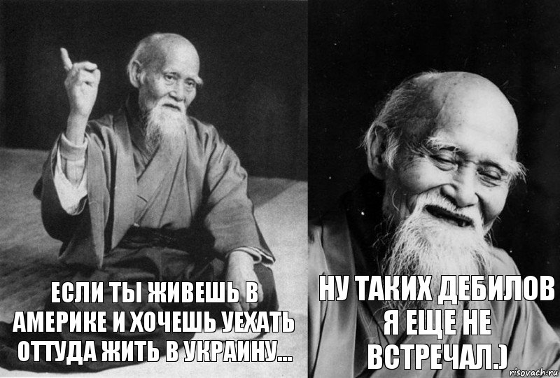 Если ты живешь в Америке и хочешь уехать оттуда жить в Украину... Ну таких дебилов я еще не встречал.), Комикс Мудрец-монах (2 зоны)