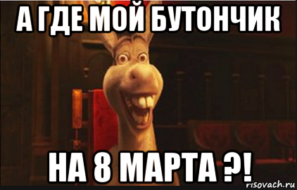 а где мой бутончик на 8 марта ?!, Мем Осел из Шрека