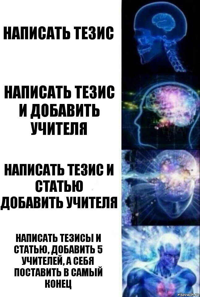 написать тезис написать тезис и добавить учителя написать тезис и статью
добавить учителя написать тезисы и статью, добавить 5 учителей, а себя поставить в самый конец, Комикс  Сверхразум