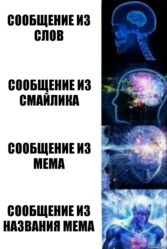 сообщение из слов сообщение из смайлика сообщение из мема сообщение из названия мема, Комикс  Сверхразум