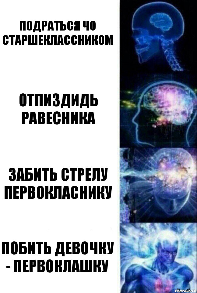 Подраться чо старшеклассником Отпиздидь равесника Забить стрелу первокласнику Побить девочку - первоклашку, Комикс  Сверхразум