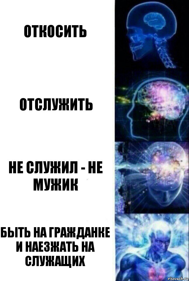 откосить отслужить не служил - не мужик быть на гражданке и наезжать на служащих, Комикс  Сверхразум