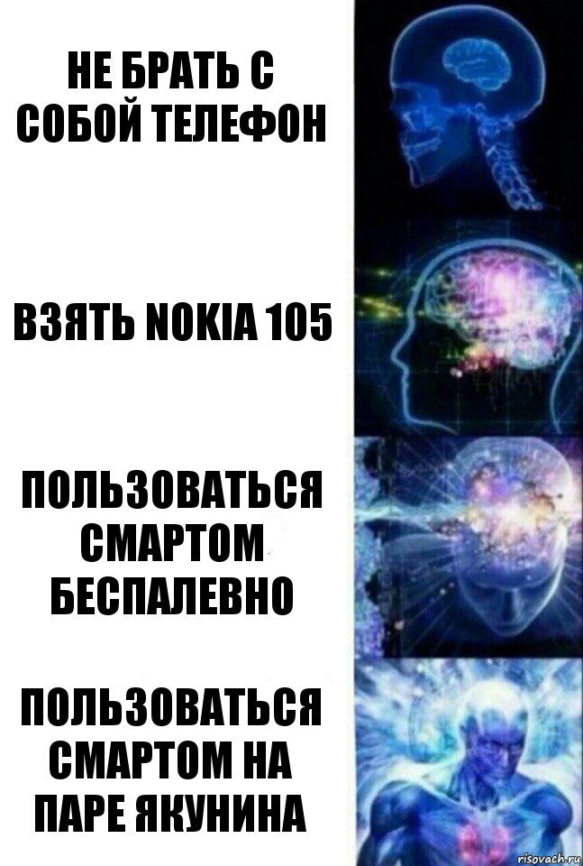 Не брать с собой телефон Взять nokia 105 Пользоваться смартом беспалевно Пользоваться смартом на паре Якунина, Комикс  Сверхразум