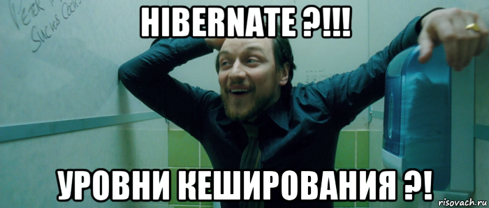 hibernate ?!!! уровни кеширования ?!, Мем  Что происходит