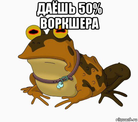 даёшь 50% воркшера 