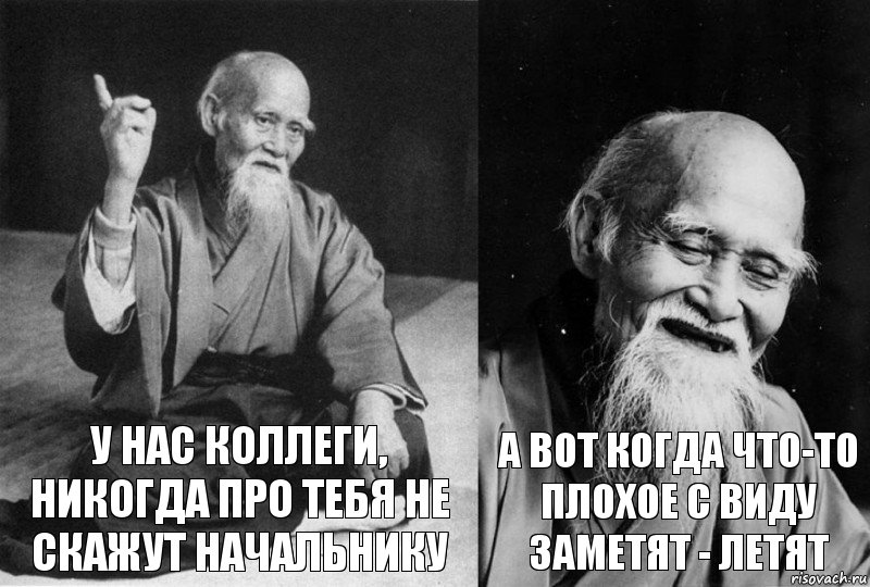 У нас коллеги, никогда про тебя не скажут начальнику а вот когда что-то плохое с виду заметят - летят, Комикс Мудрец-монах (2 зоны)