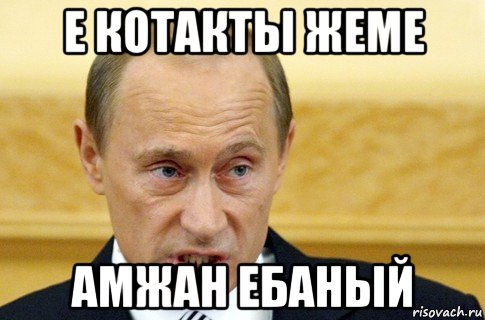 е котакты жеме амжан ебаный, Мем путин