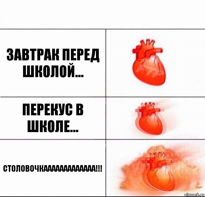 Завтрак перед школой... Перекус в школе... Столовочкааааааааааааа!!!, Комикс  Расширяюшее сердце