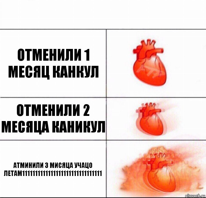 Отменили 1 месяц канкул отменили 2 месяца каникул АТМИНИЛИ 3 МИСЯЦА УЧАЦО ЛЕТАМ1111111111111111111111111111111, Комикс  Расширяюшее сердце