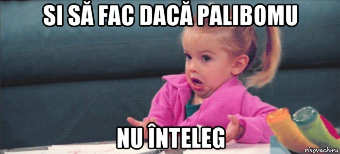 si să fac dacă palibomu nu înteleg, Мем  Ты говоришь (девочка возмущается)