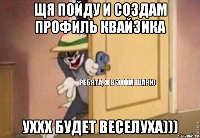 щя пойду и создам профиль квайзика уххх будет веселуха))), Мем    Ребята я в этом шарю