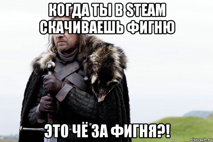 когда ты в steam скачиваешь фигню это чё за фигня?!, Мем старк