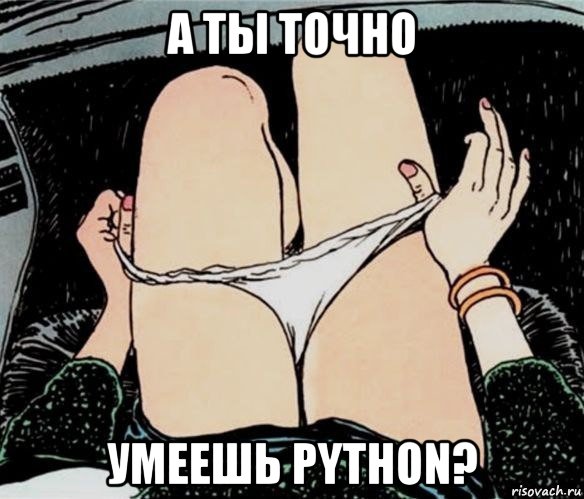 а ты точно умеешь python?, Мем А ты точно