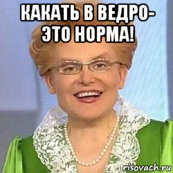 какать в ведро- это норма! , Мем ЭТО НОРМАЛЬНО