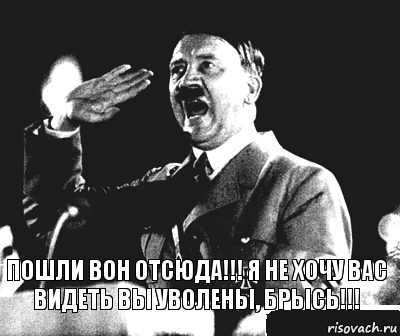 ПОШЛИ ВОН ОТСЮДА!!! я не хочу вас видеть вы уволены, брысь!!!, Комикс Гитлер