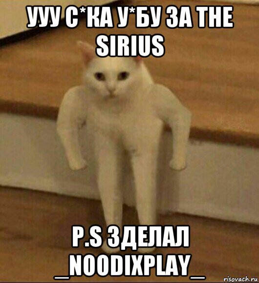 ууу с*ка у*бу за the sirius p.s зделал _noodixplay_, Мем  Полукот