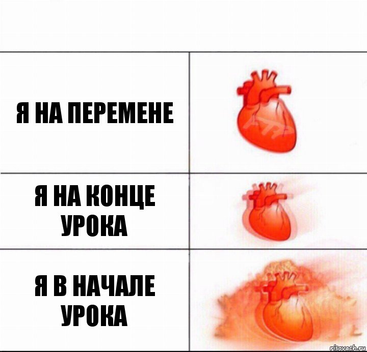 Я на перемене Я на конце урока Я в начале урока, Комикс  Расширяюшее сердце